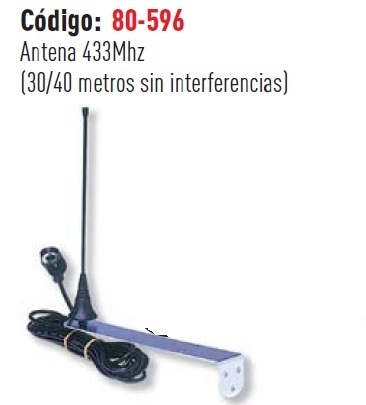 Antena 433Mhz (30/40 metros sin interferencias) MOTROGATE AUTOMATION 80-596
